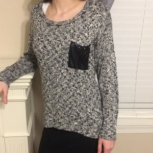 Papaya brand black and white sweater